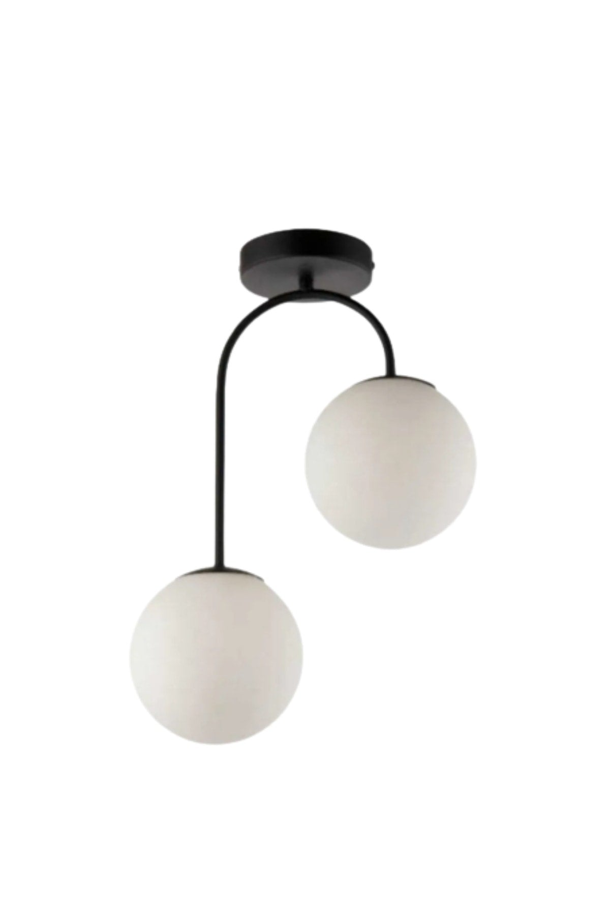 Otal 2-Piece Lounge White Globe Glass - Chandelier - Living Room - Kitchen - Hall