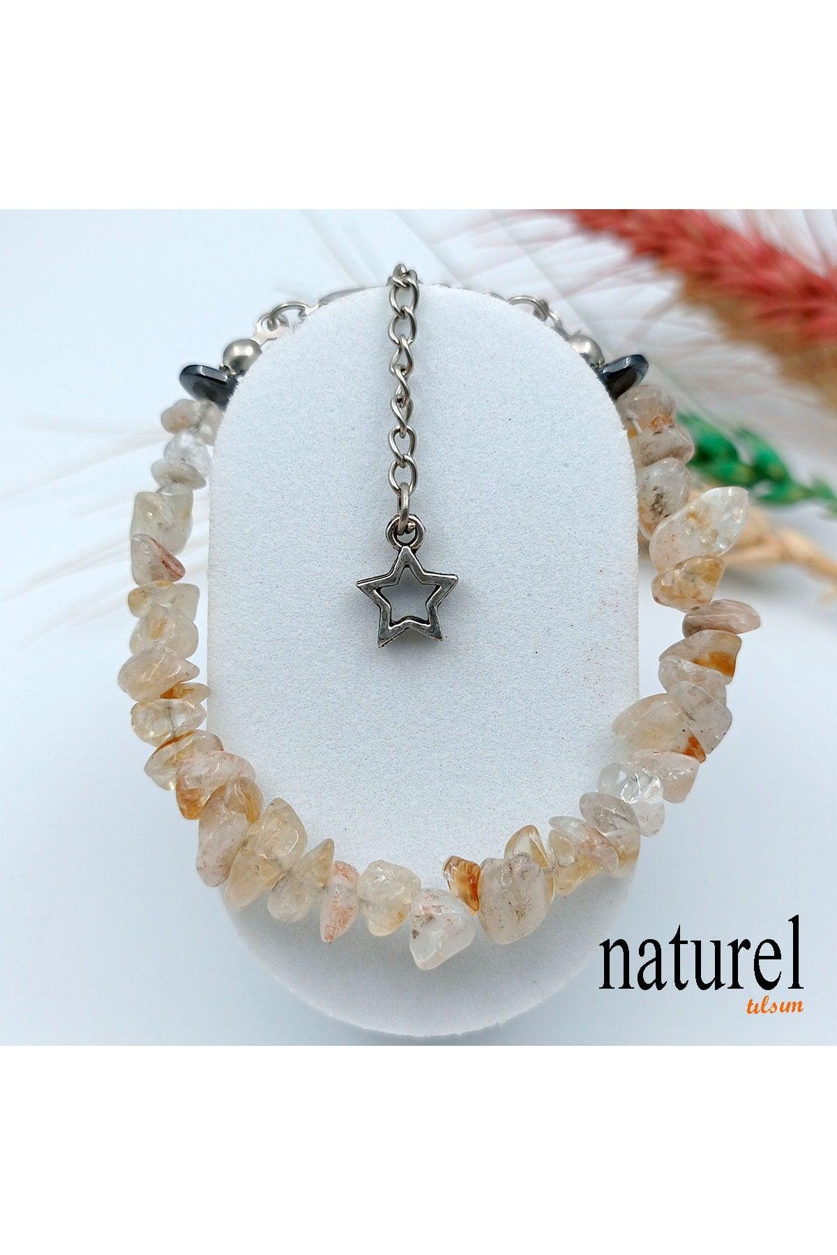 Natural Stone Citrine Broken Natural Stone Women Bracelet Money And Abundance Abundance Natural Healing Stone Citrine - Swordslife