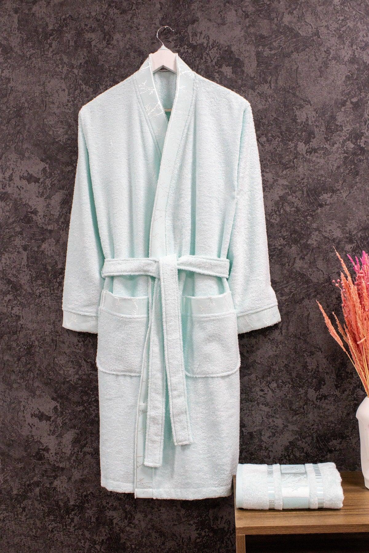 Bamboo Kimono Women's Bathrobe + 50x90 Head Towel - Swordslife