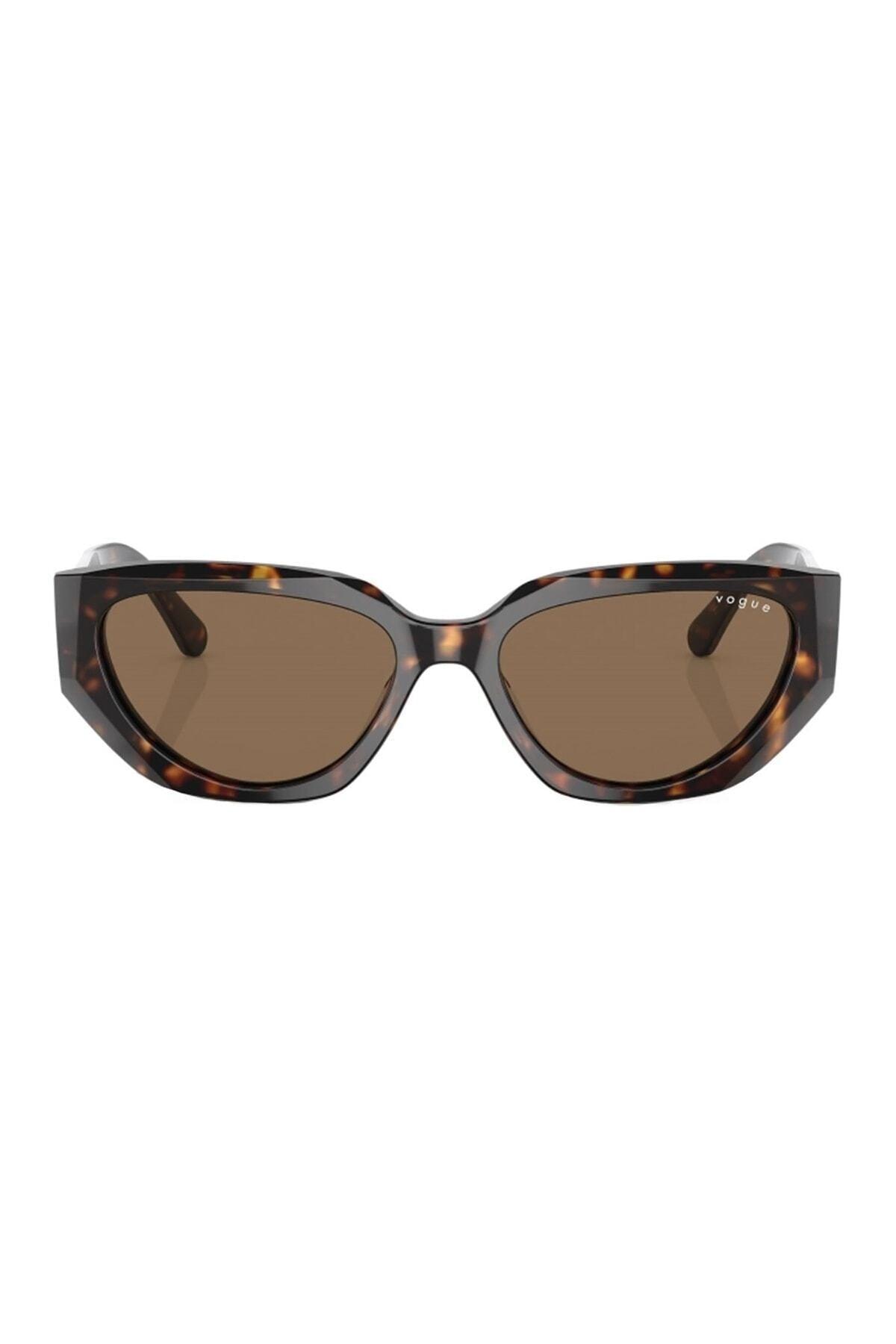 Vo5438 W65673 52 Hailey Women's Brown Geometric Frame Sunglasses - Swordslife