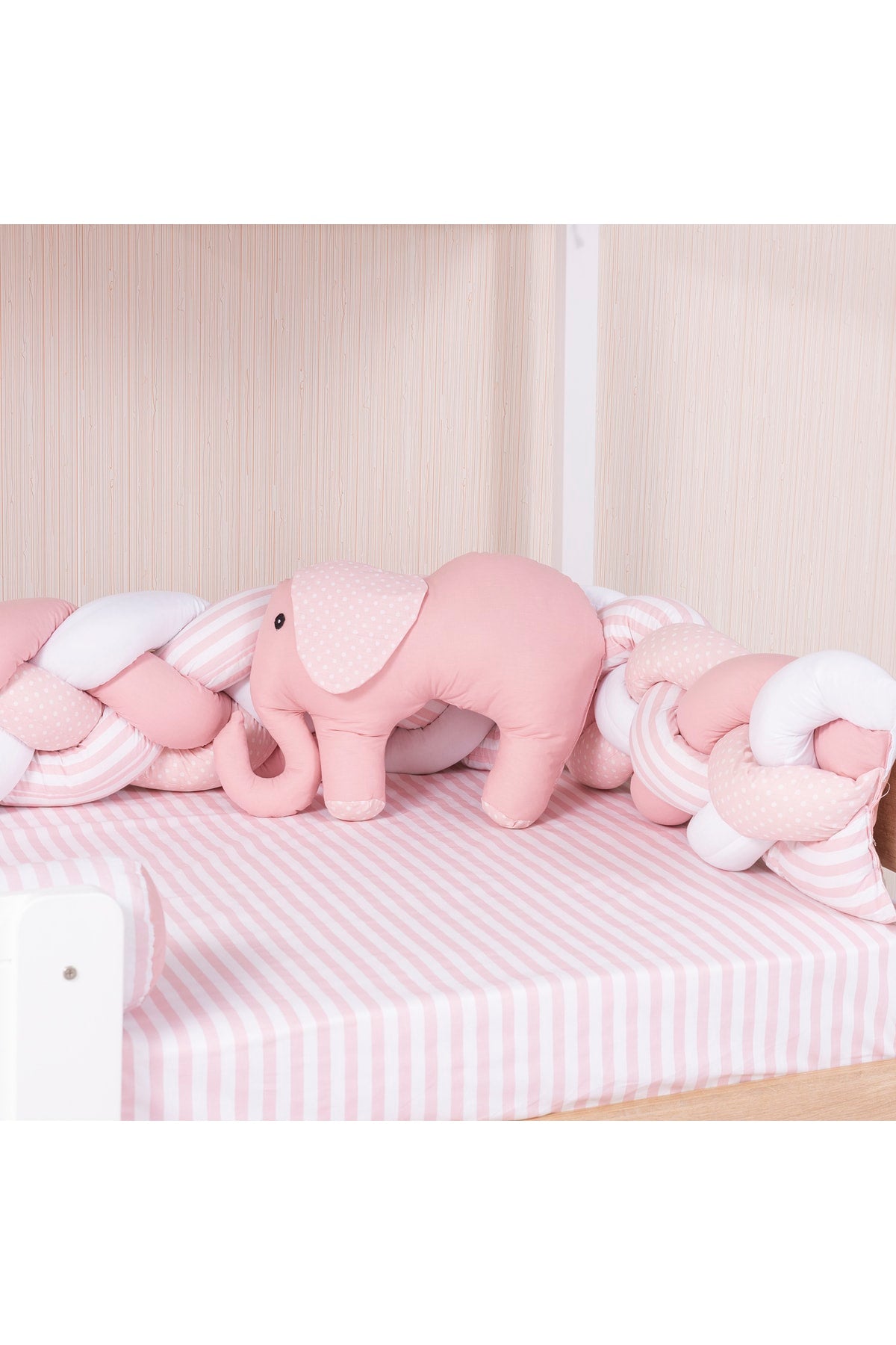 Minibaby Pink Elephant 3-Piece Knitted Montessori Baby Kids Sleeping Set