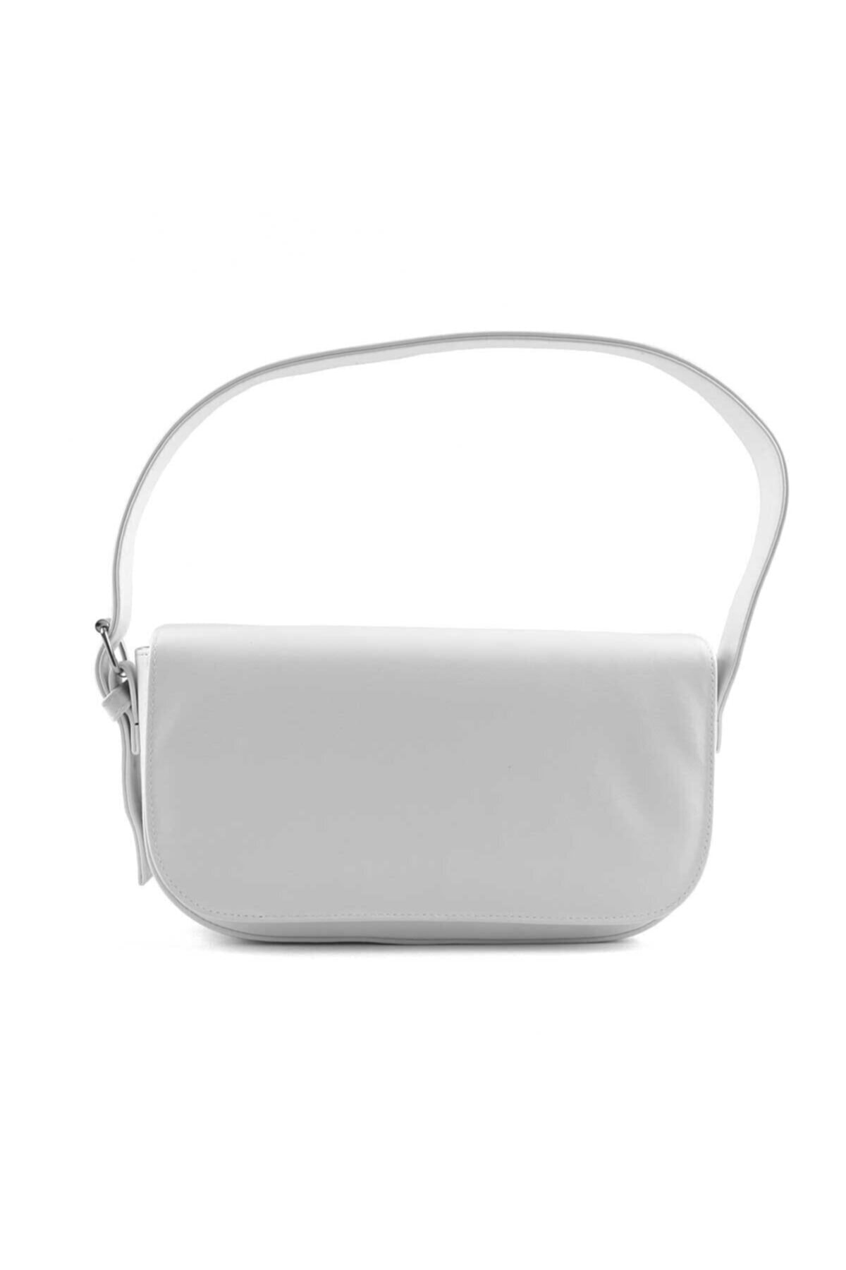 White Lid Baguette Bag