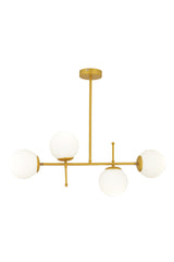Günay 4-Piece Gold Modern Kitchen Dining Table Top Bedroom Living Room Chandelier
