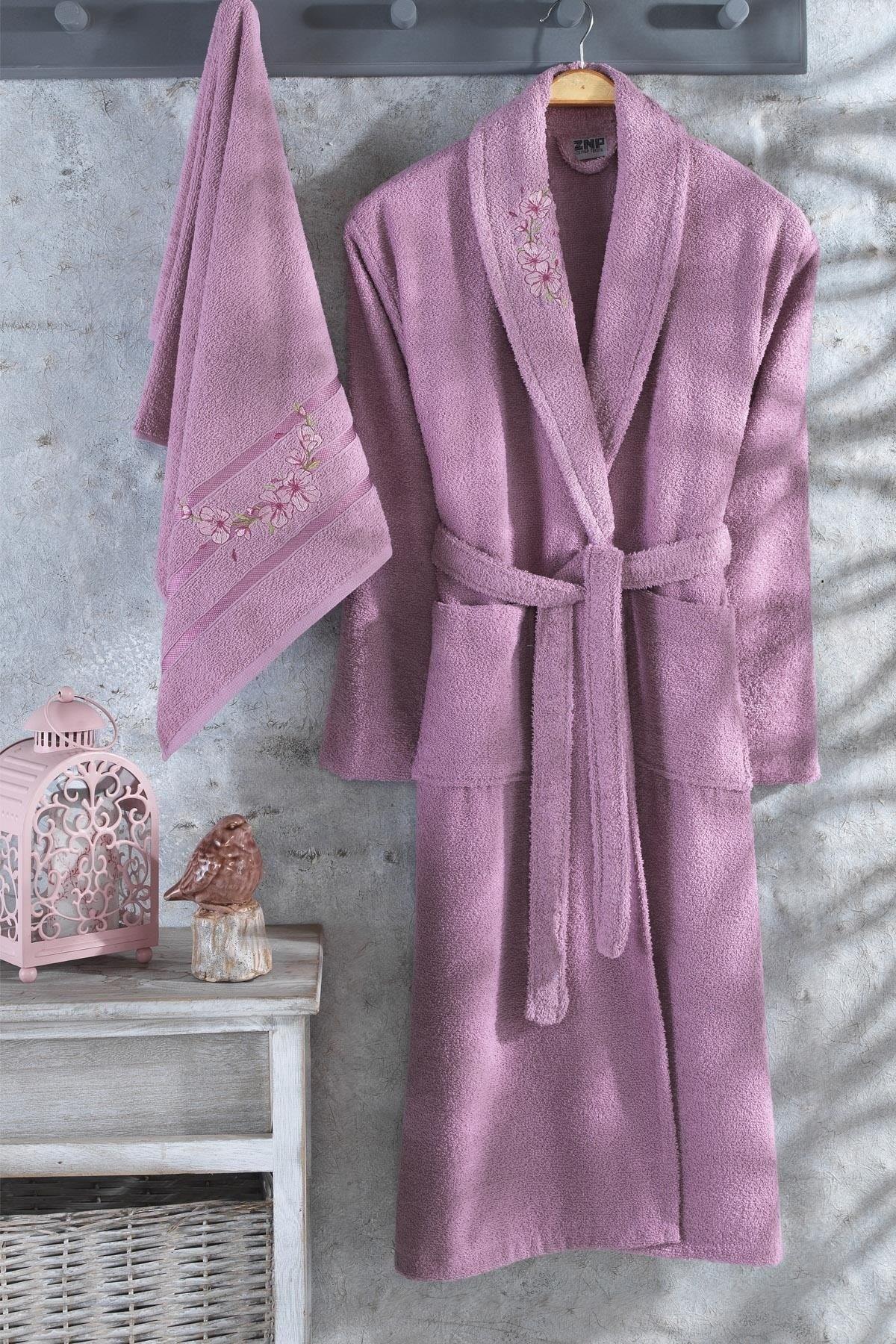 Arya Embroidered Bathrobe Set Bathrobe Set 4 Pcs - Swordslife