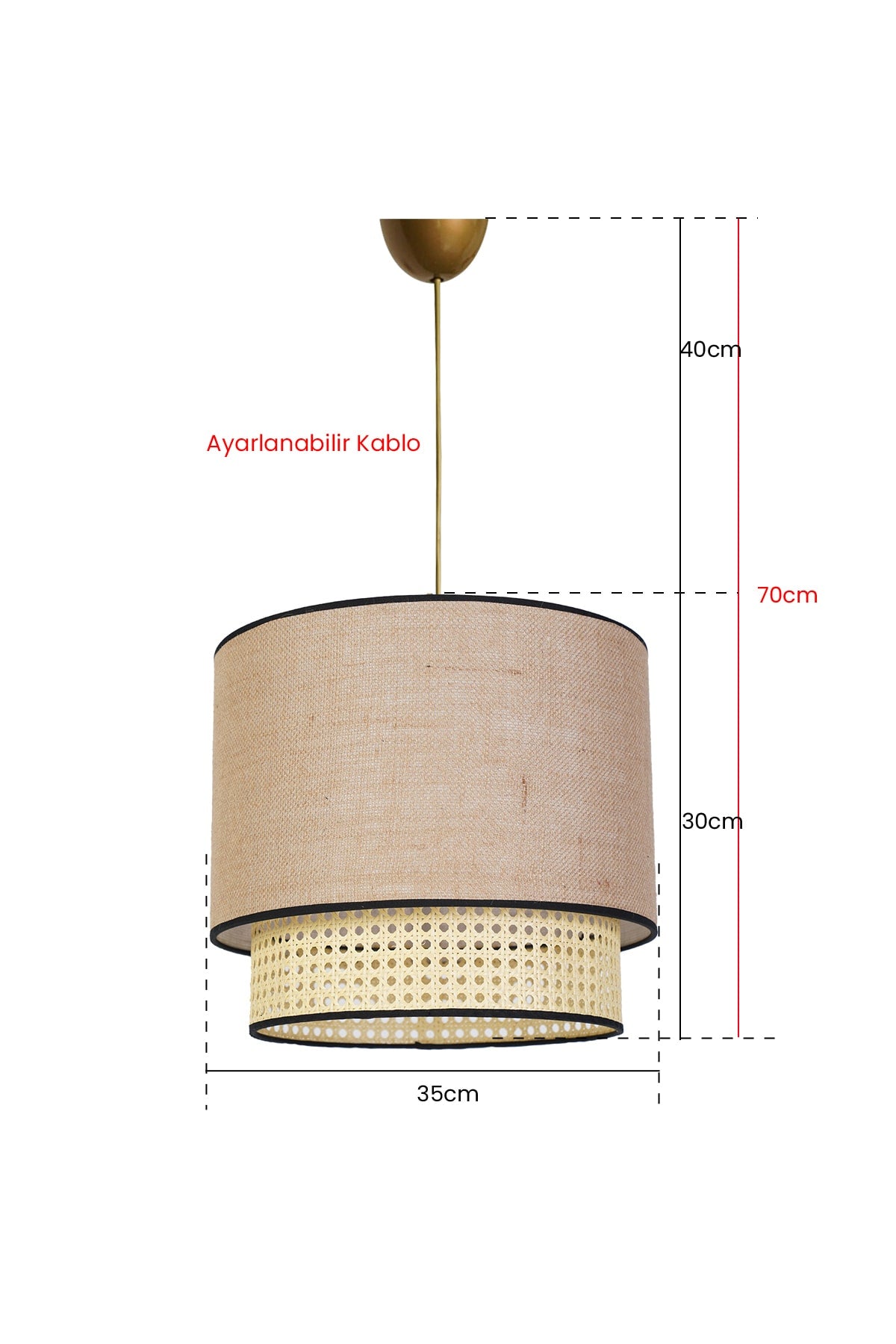 Luster Pendant Lamp Chandelier Beige Cream