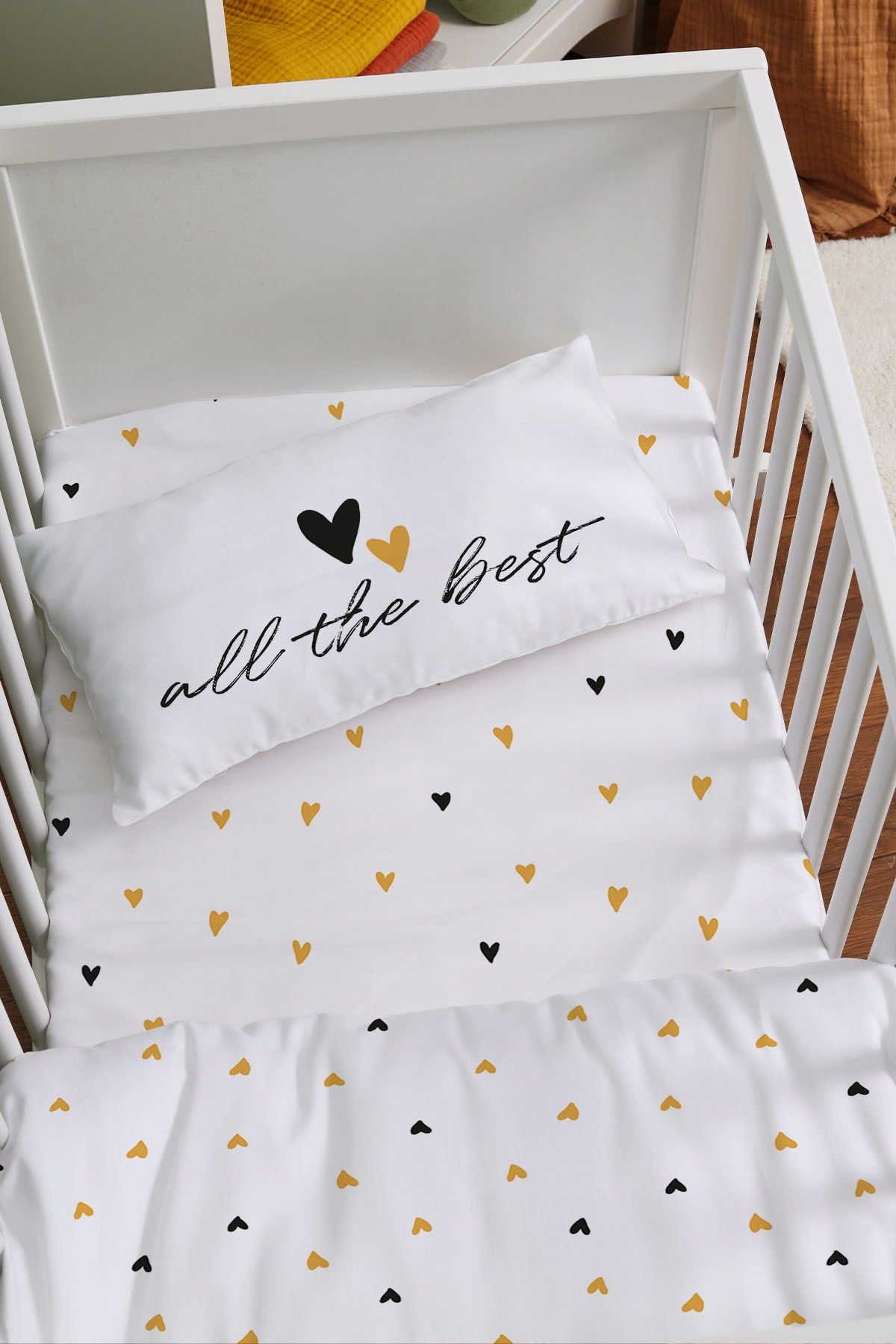 Mother's Side Crib Duvet Cover Set (60X100) - Vibe Series - Huge Yellow Balloon