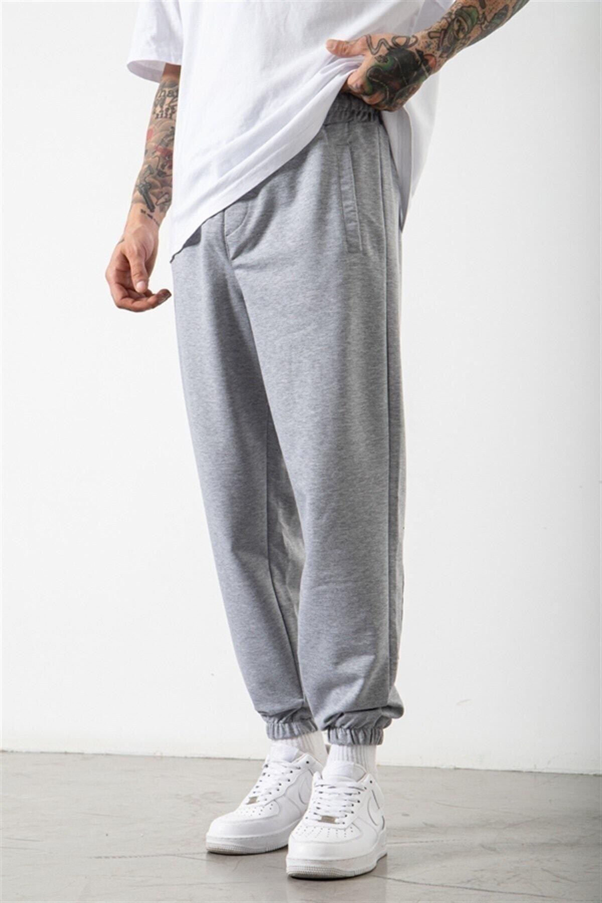 Gray Unisex Butterfly Printed Jogger Sweatpants - Swordslife