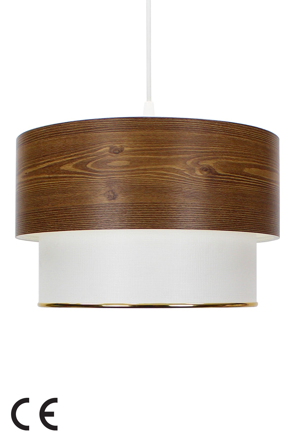 Cake Pendant Lamp Chandelier Wood Patterned