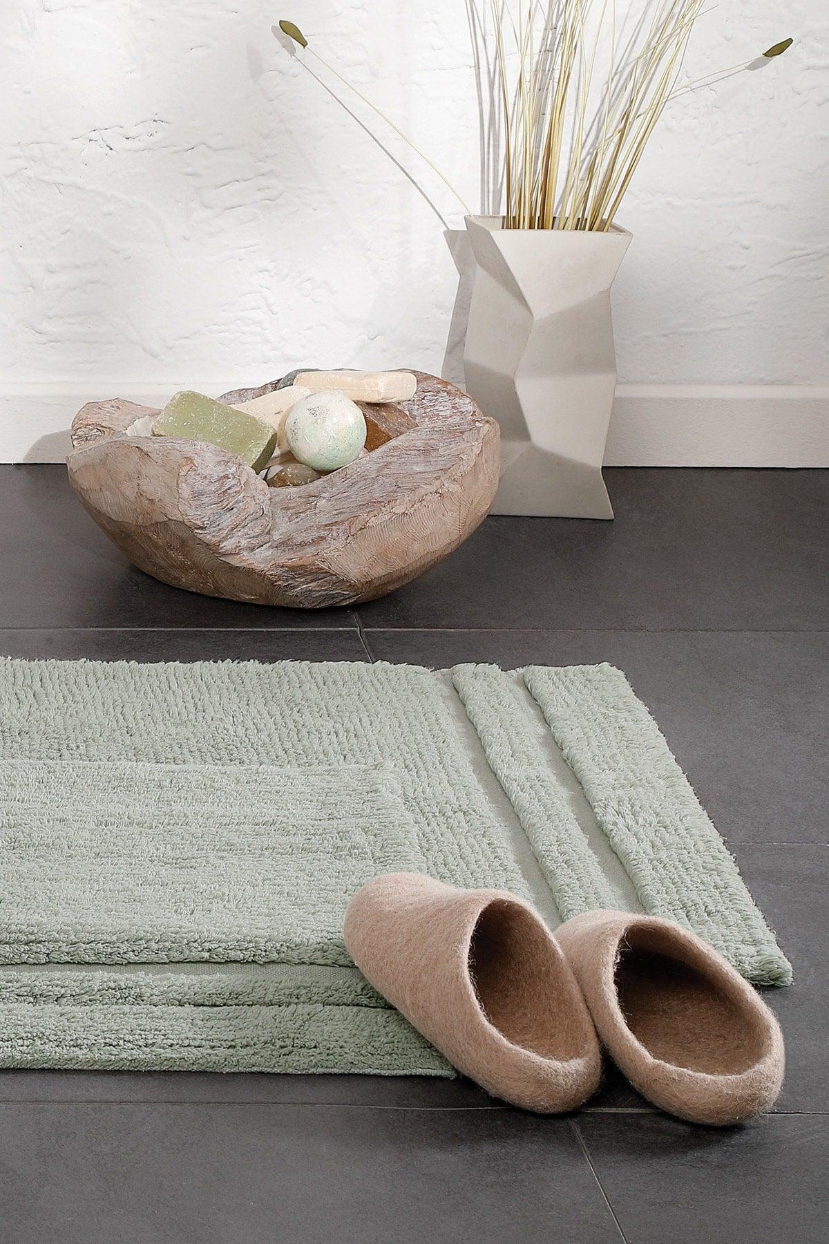 Felicia Bath Mat Set - Nile Green - Swordslife