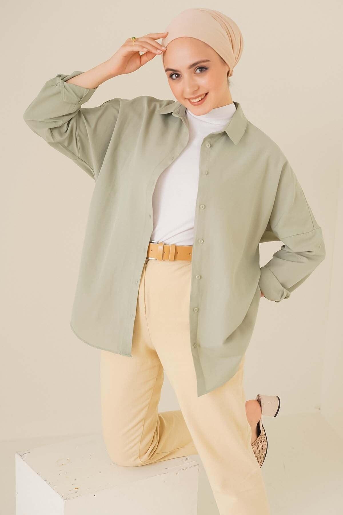 Oversize Basic Shirt Green - Swordslife