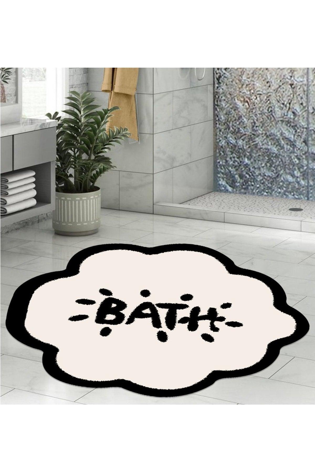 Bath Mat, Bath Written, 80cmx80cm, Round, Non-Slip Floor Carpet - Swordslife