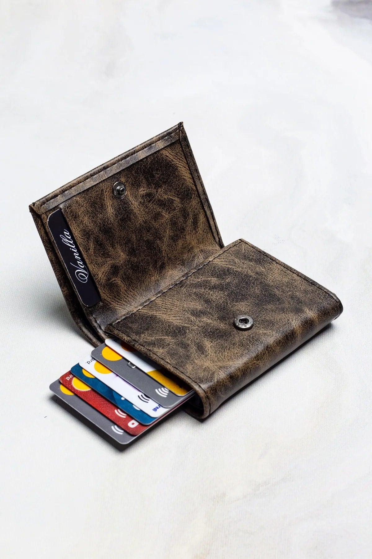 Faux Leather Men's Card Holder Wallet Portfolio