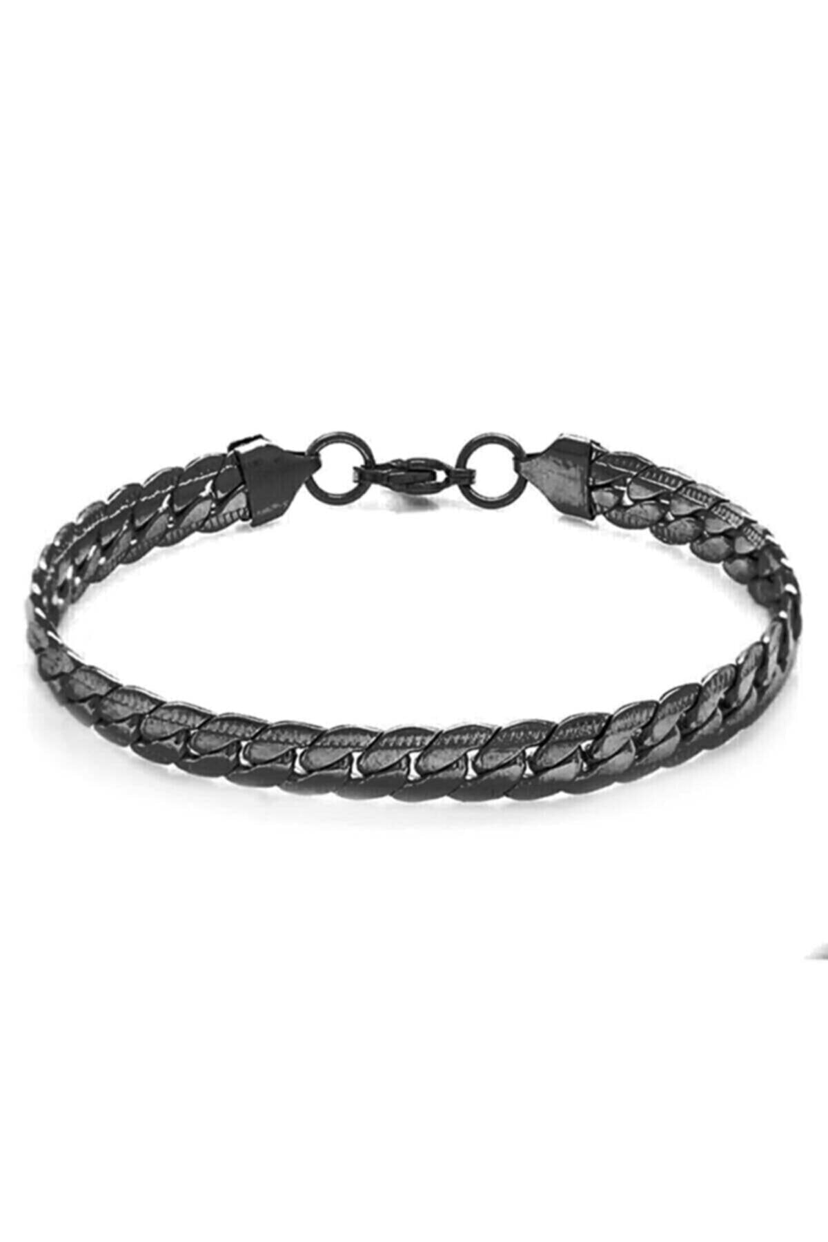 Unisex Urban Black Steel Bracelet