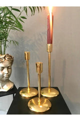 3 Size Metal Gold Candlestick Set - Swordslife