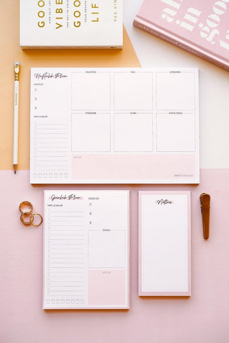 3 Pcs Desktop Planner Set