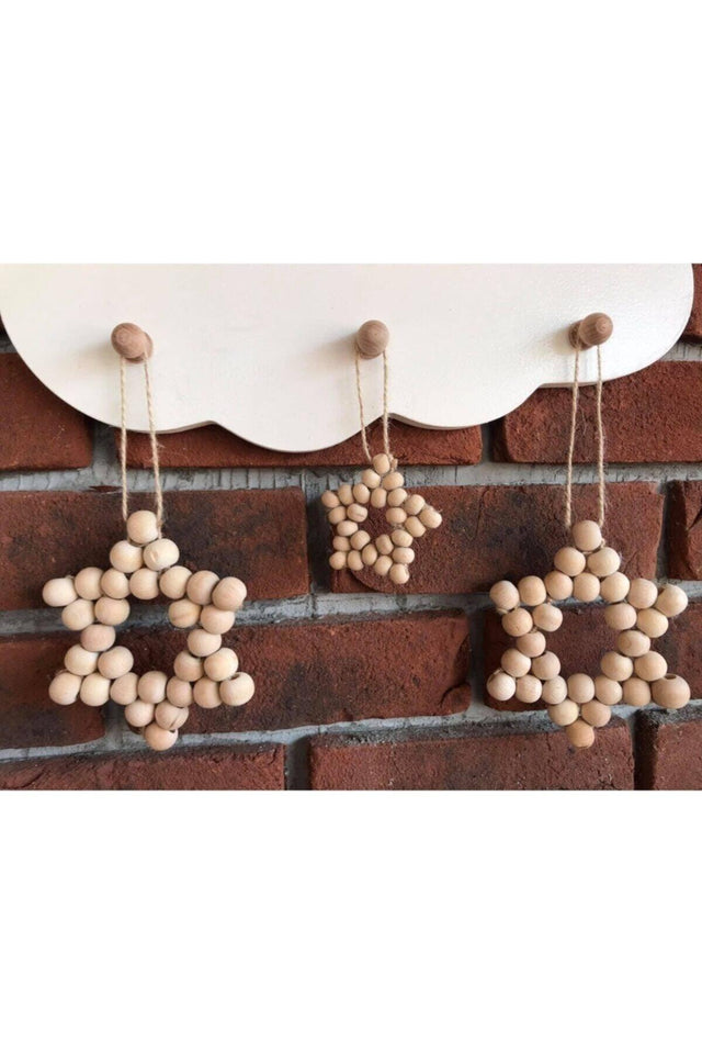 Triple Decorative Wooden Beaded Star - Swordslife