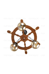 3 Pcs Rudder Themed Wooden Chandelier M253 - Swordslife