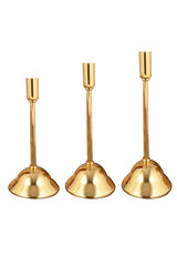 3 Pcs Metal Gold Candlestick Candle Holder - Swordslife