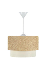 3-Set Chandelier And Nightstand Metal Lampshade / Sand Beige - Swordslife