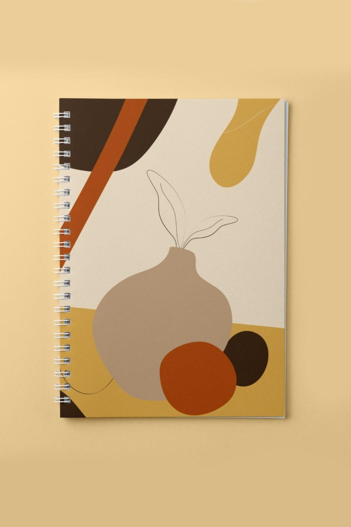 Set of 3 Spiral Checkered Notebooks - Autumn