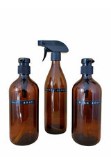 3 Pcs 500 Ml Amber Brown Glass Bottle Liquid Soap Dispenser Dish Soap Set - Swordslife