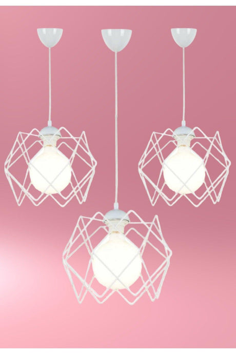 3 Pieces Prism White Promotional Single Pendant Chandelier - Swordslife