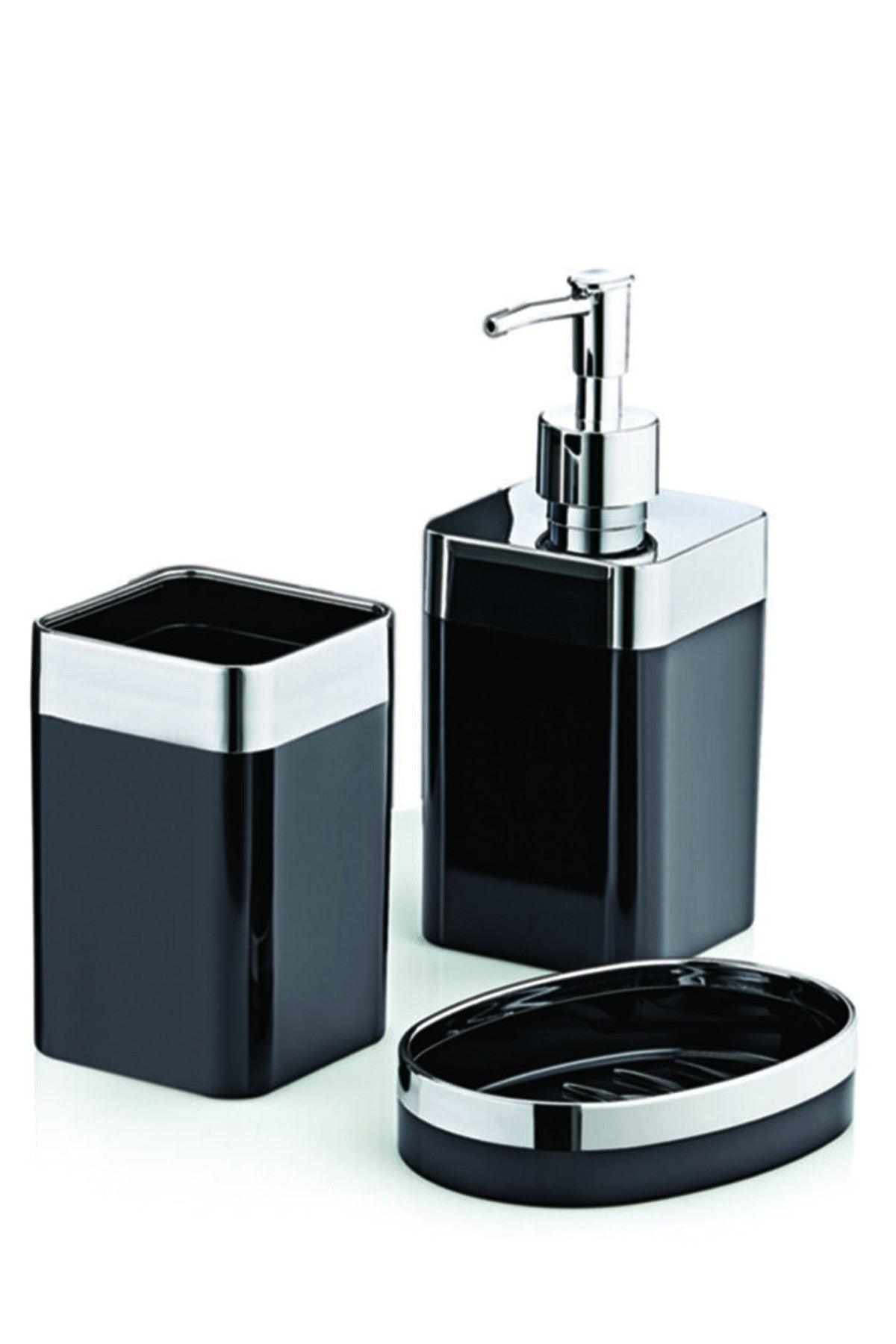 3 Piece Acrylic Metallized Coated Bathroom Set