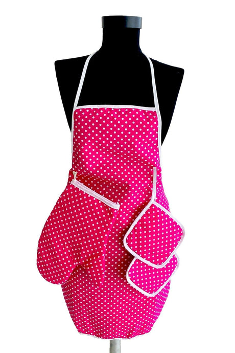 3 Piece Fuchsia Kitchen Set Liquid Proof