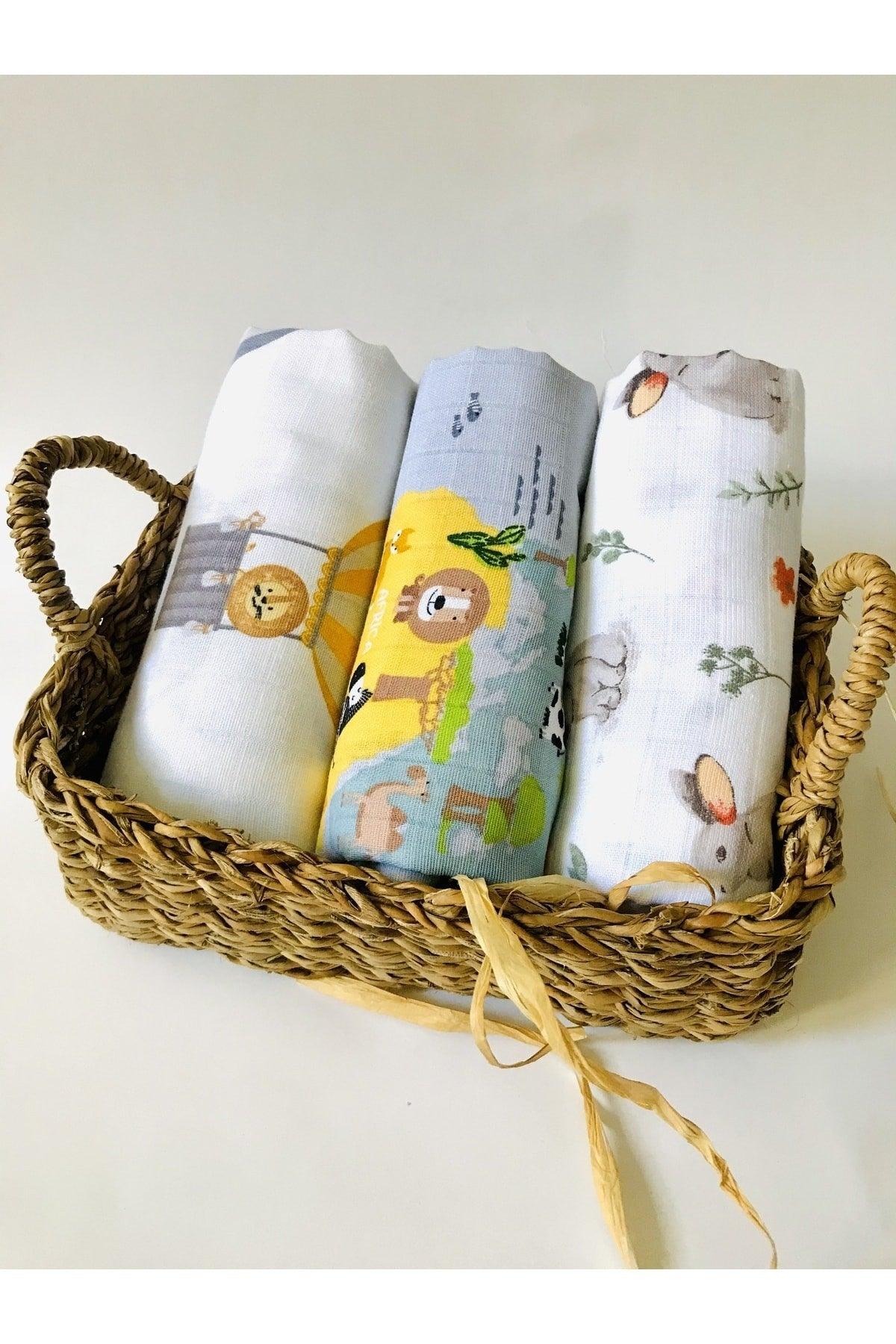 3 Pieces Multi-Purpose Muslin Cloth Cover Blanket