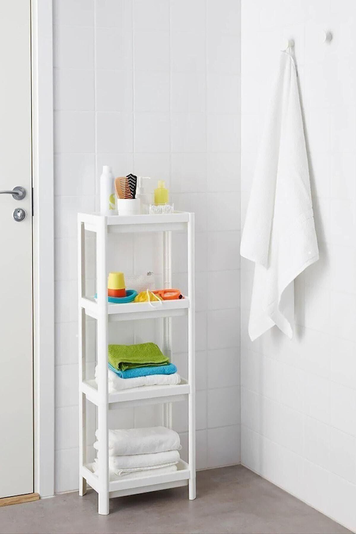 3 Compartment Bathroom Shelving Unit