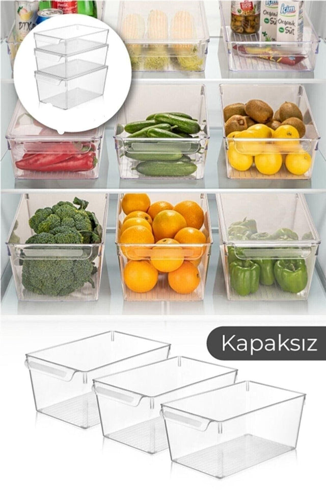 3 Medium Size Refrigerator Organizer Without Door