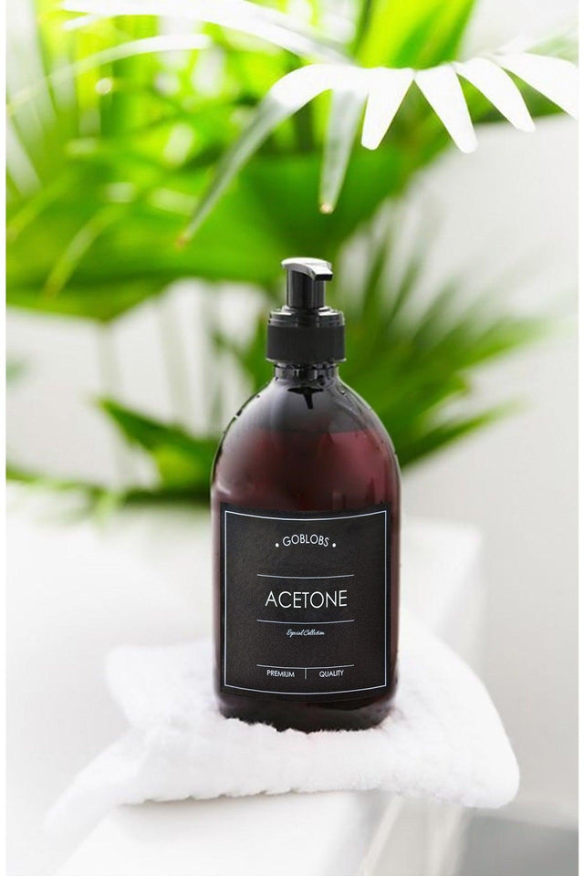 300ml Amber Brown Glass Bottle Acetone Black Label - Swordslife