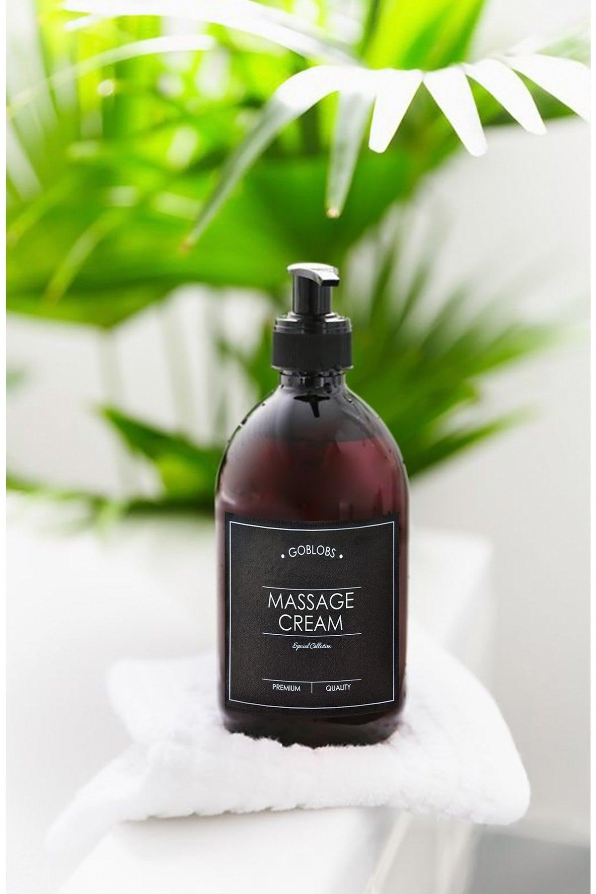 300ml Amber Brown Glass Bottle Massage Cream Black Label - Swordslife