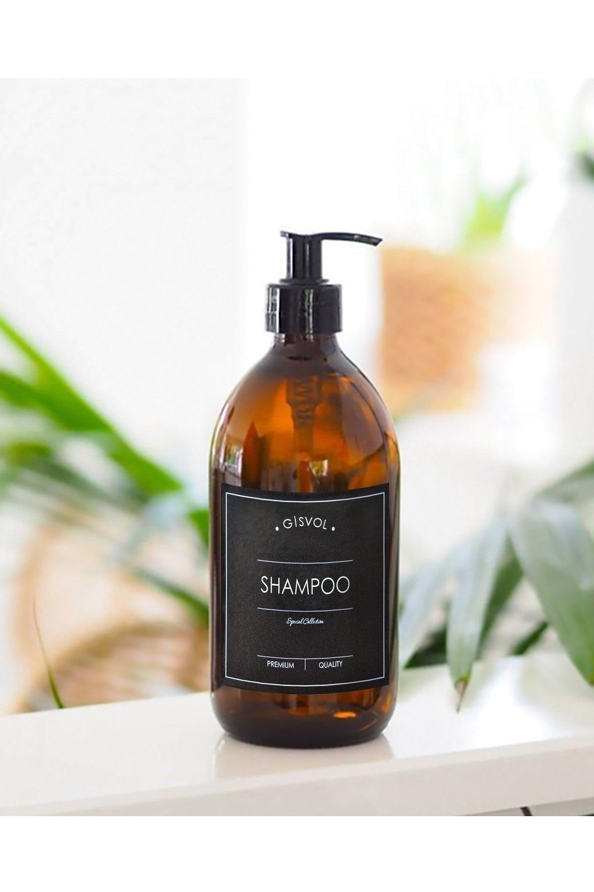 300ml Glass Bottle Rustic Amber Shampoo Black Label - Swordslife