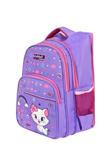 Licensed Lilac Cat Patterned Primary School Backpack And Lunch Box