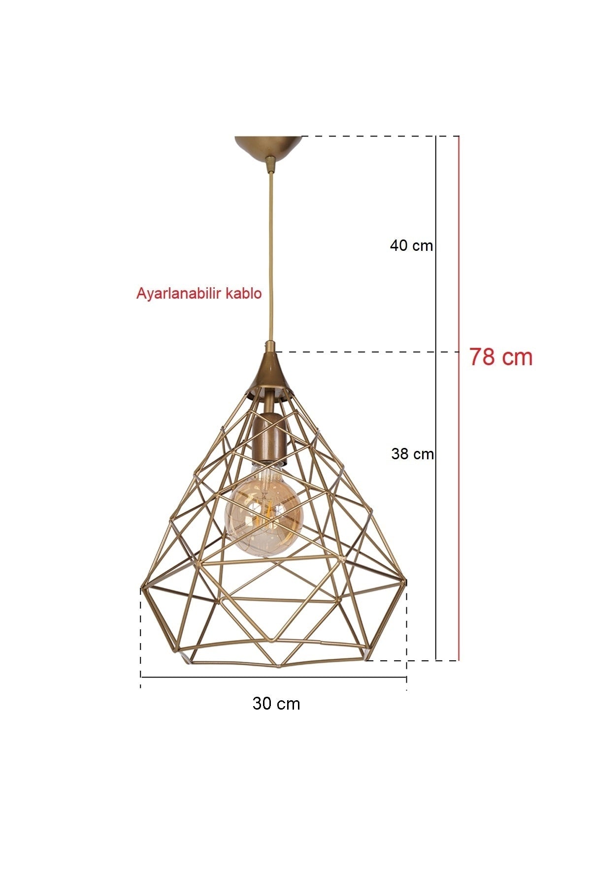 Croix Raye Gold Pendant Lamp Large Chandelier Mtla-46