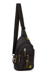 Single Arm Backpack With Linen Ears And Usb Output Cross Shoulder And Waist Bag (19X29CM)