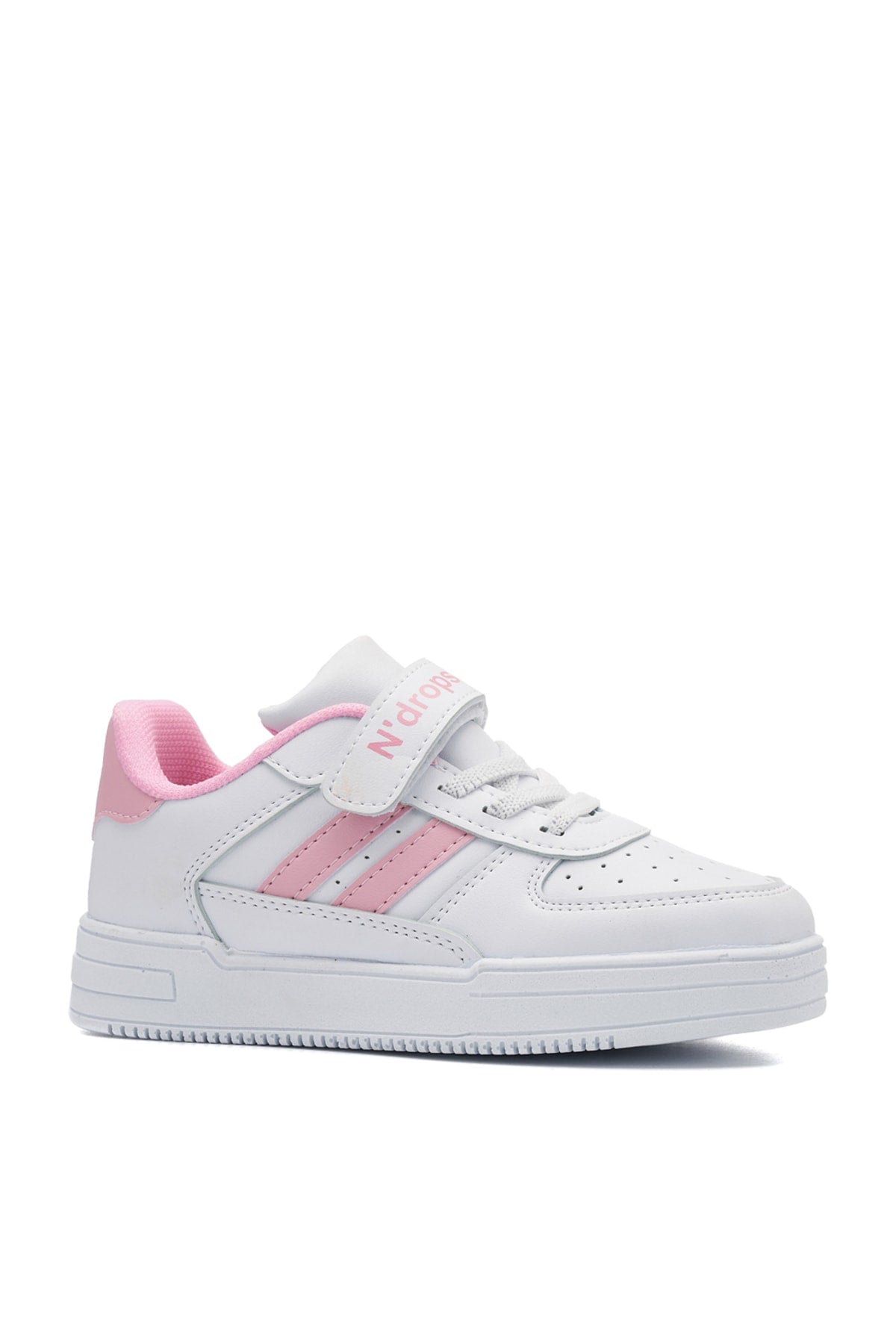 Orthopedic, Velcro, White Pink Color Kids Sports Shoes