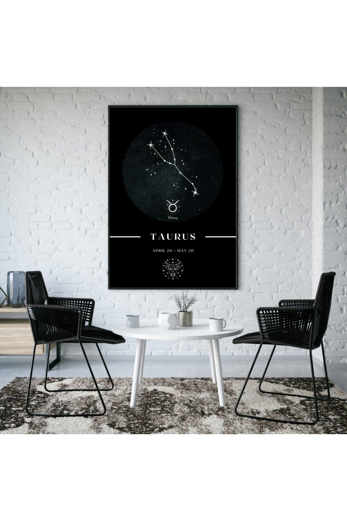 Taurus Taurus Zodiac Constellation Frame Astrology Horoscope Symbol Painting - Swordslife