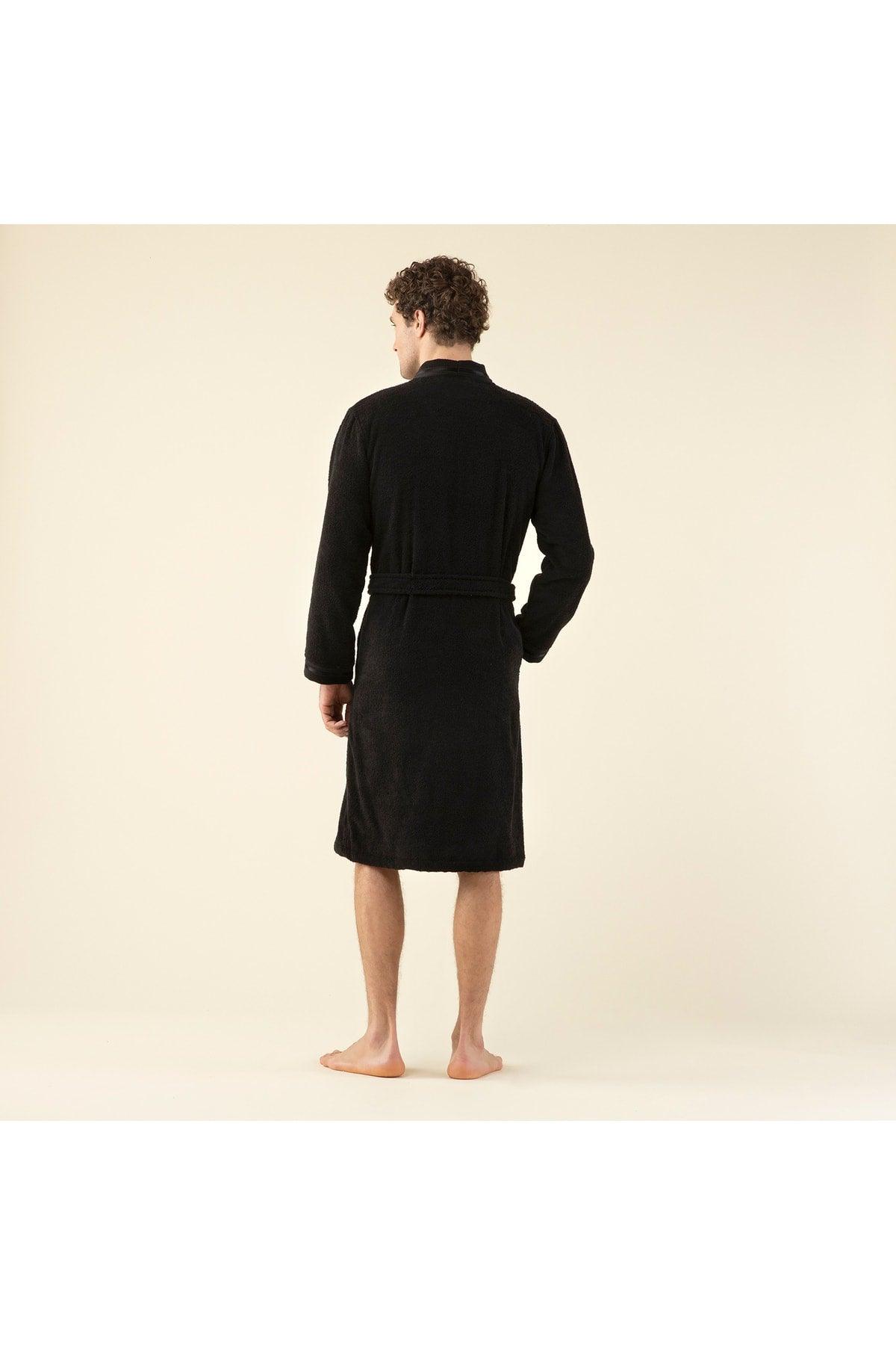 Chic Men's Bathrobe Black - Swordslife