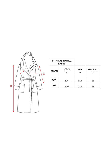 Pyramid Patterned Women's Peshtemal Beach Robe - Swordslife
