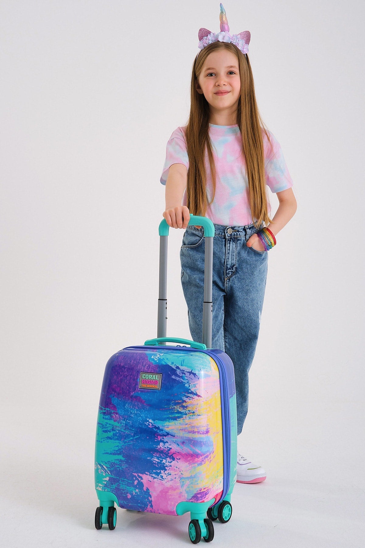 Kids Colorful Airbrush Patterned Child Suitcase 16707