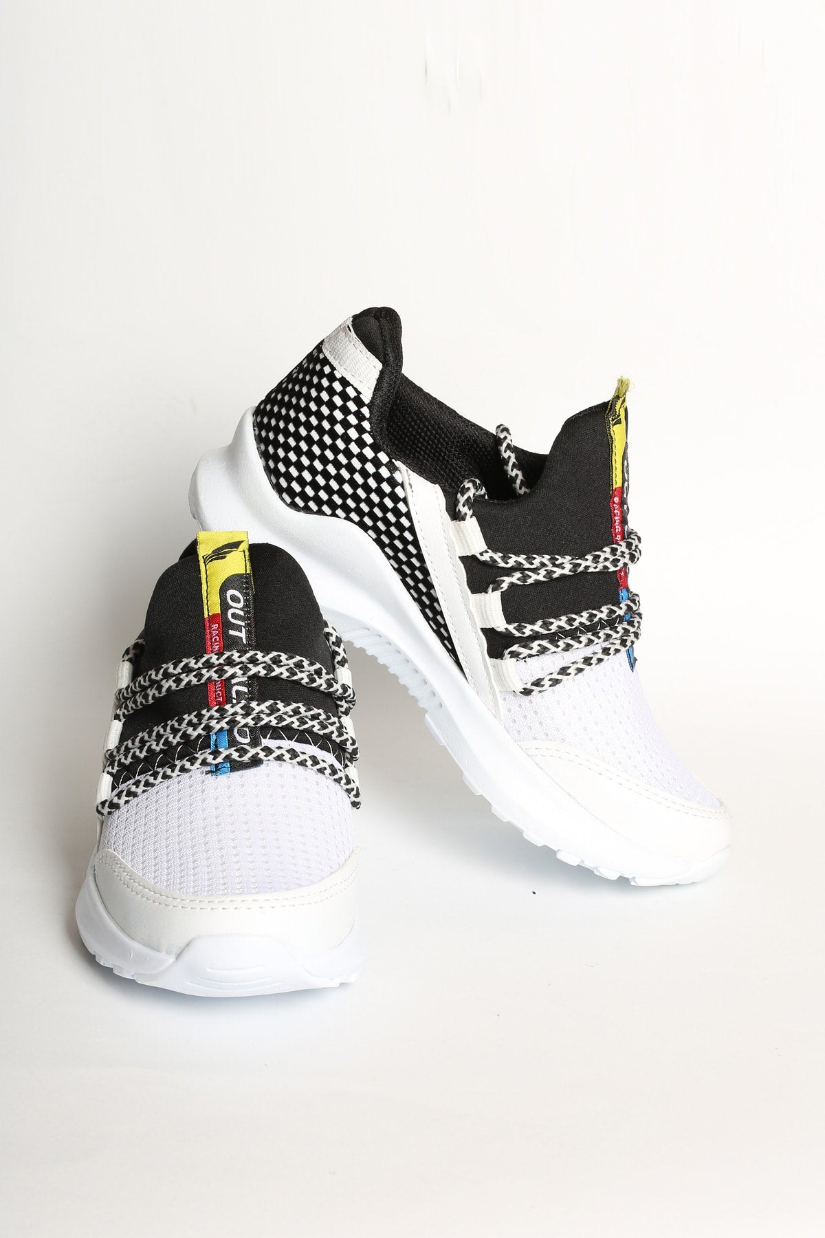 Kids White-Black Orthopedic Walking Shoes