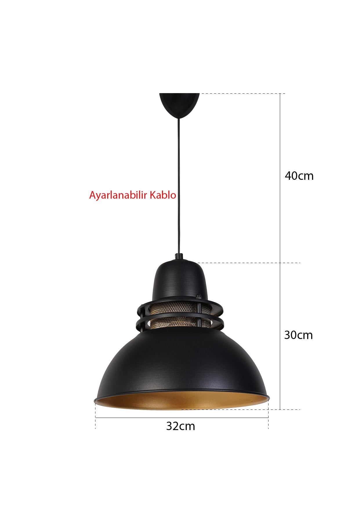 Trente Pendant Chandelier Black