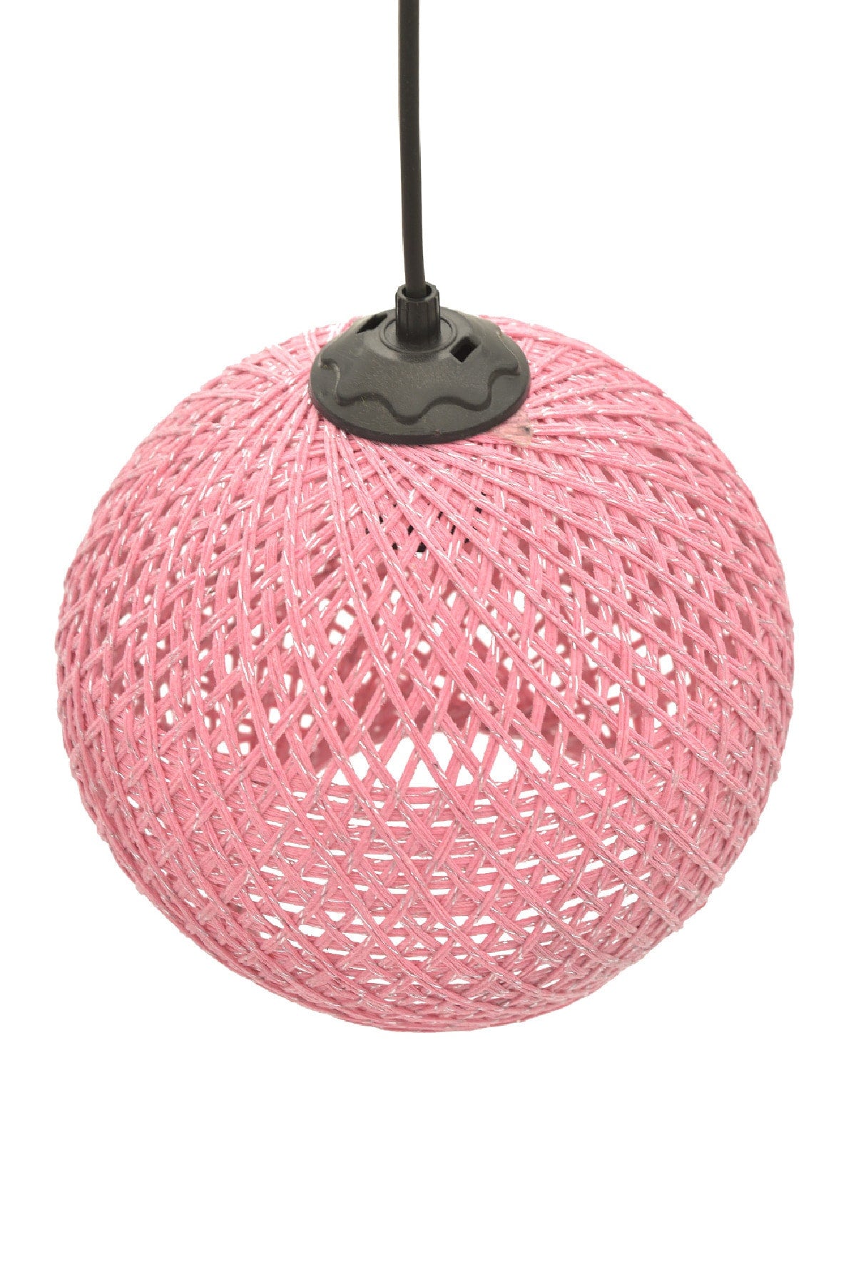 Balle Pink Pendant Lamp Ball Chandelier Black Cable