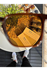 Sunglasses Women & Men Uv400 Glass Ce Certificated Orange Lorraınew