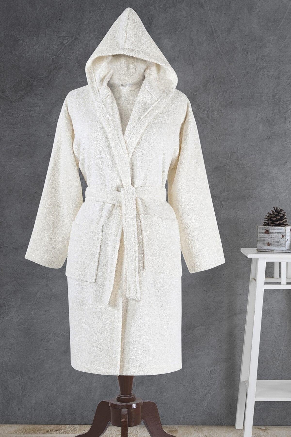 Hooded Bathrobe Cream - Swordslife