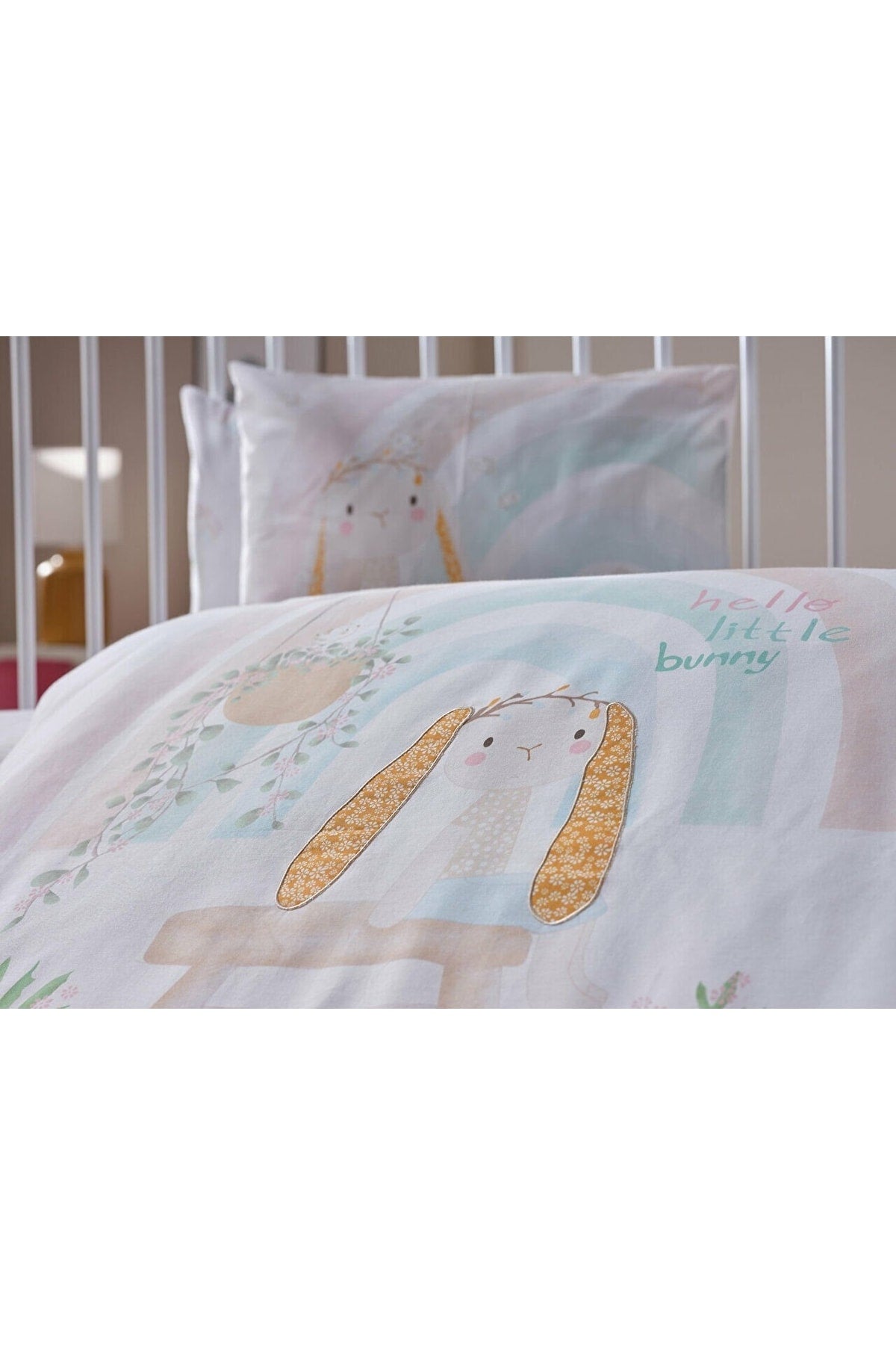 Embroidered Baby Bedding Set Little Bunny Baby - Yellow