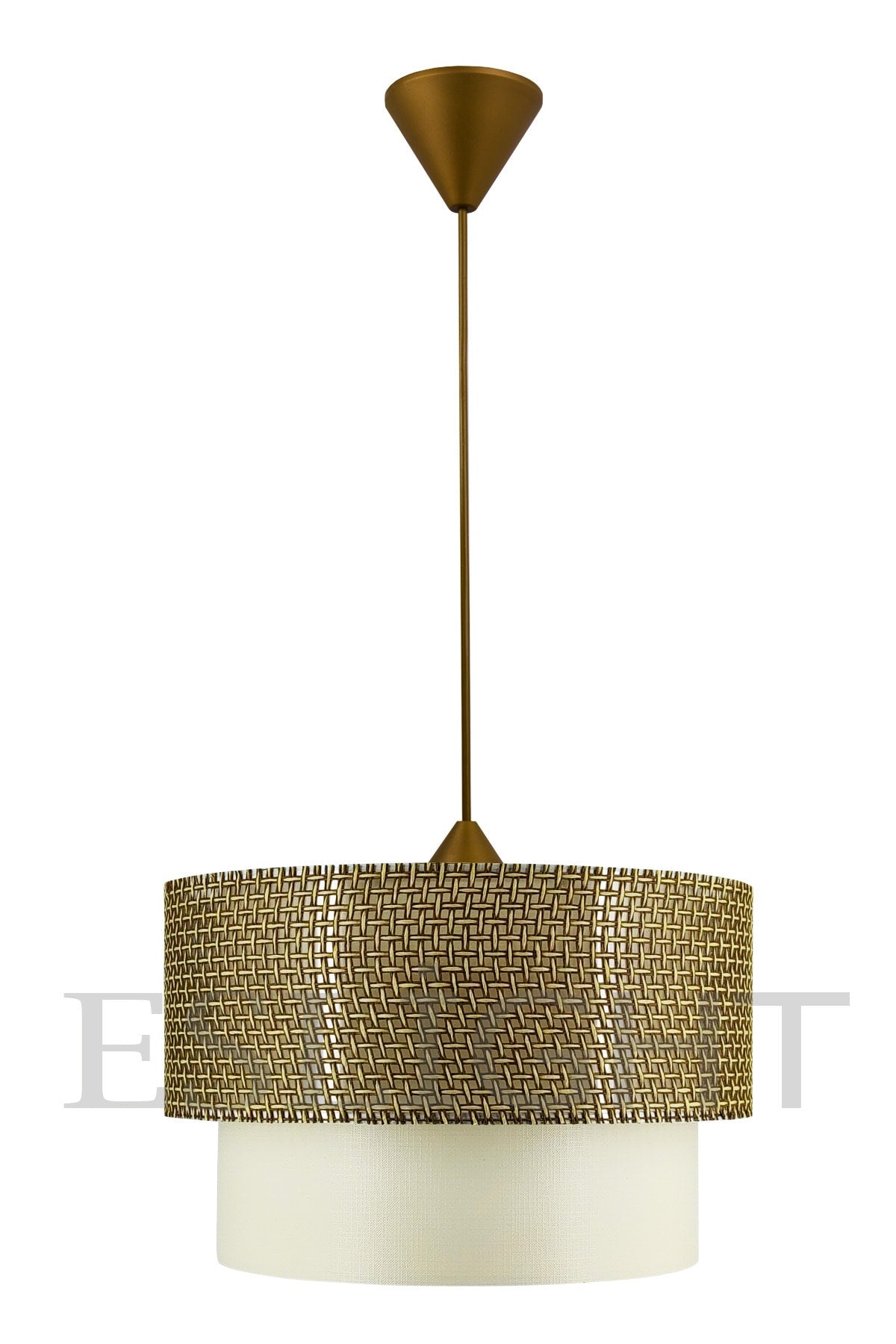 Wicker Pendant Lamp Chandelier Brown-beige E691