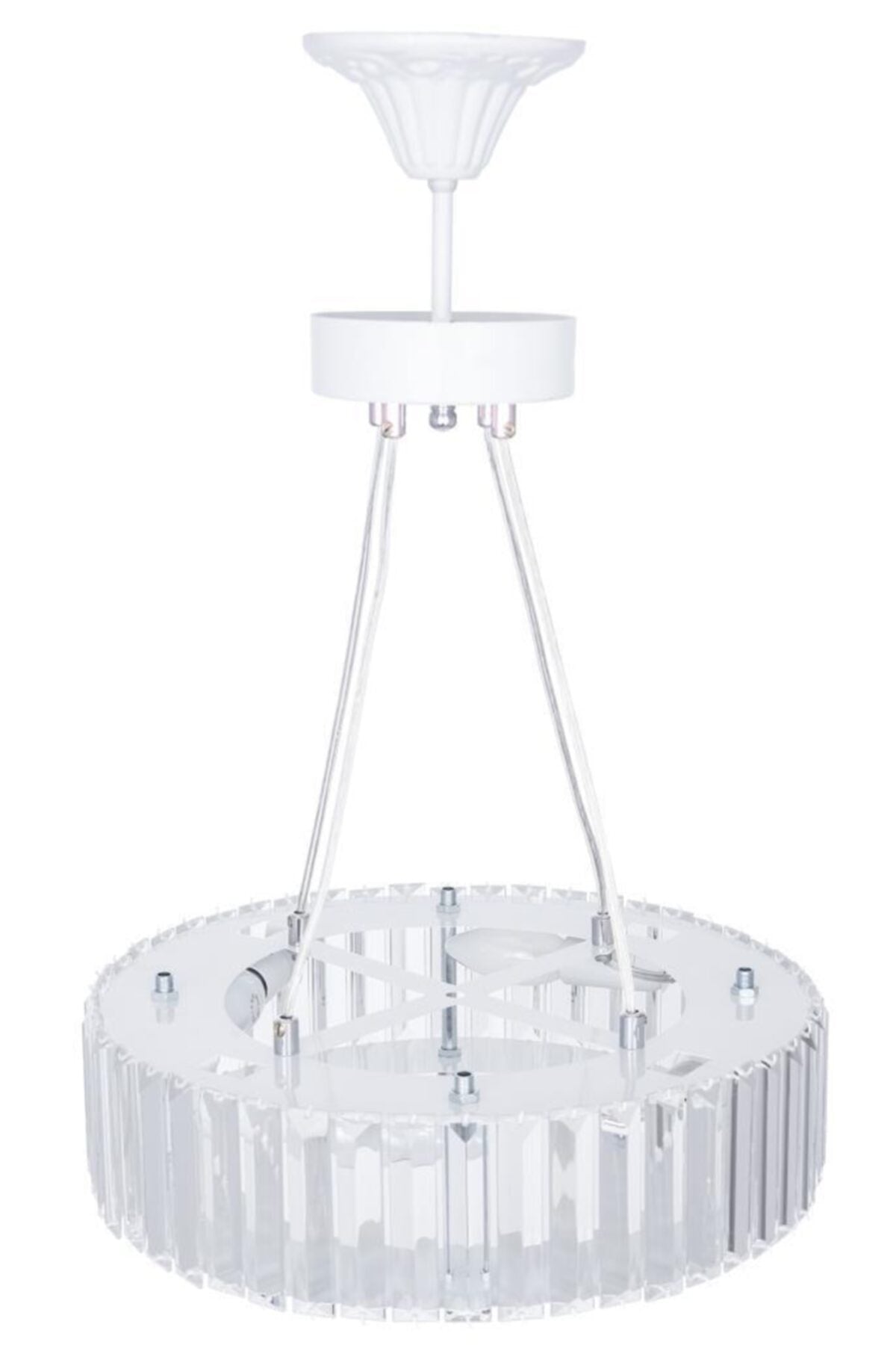 Luxury Diamond 37 Cm White Chandelier